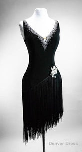 A-Line Floral Flowers Black Short Homecoming Dress